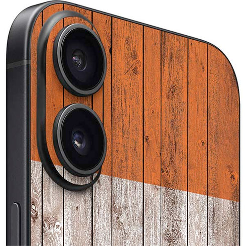 Ireland Flag Dark Wood iPhone 16 Plus Skin
